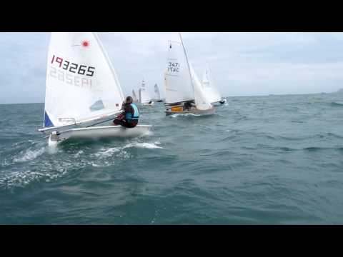 Nice clean start for the dinghies - it's windier than it looks !