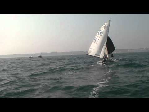 Dinghy training with Adam Bowers, Windward rounding 1