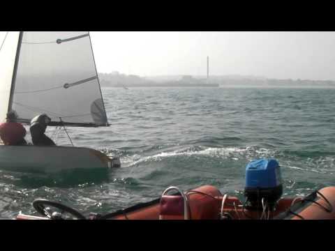 Dinghy training with Adam Bowers, Leeward rounding 1