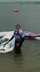 Emma windsurfing