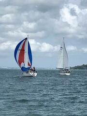 Adelie and Crystella heading for Cowes
