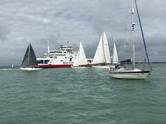 Congestion on the Classic Cowes start line