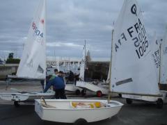 The slipway full of dinghies ready for a day on the water