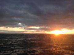 Winter sunset off the Cotentin