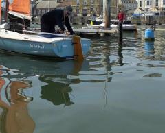 Rodger expresses his relief, while in the background Jim demonstrates enviable early-season rudder control.. 