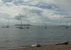 At anchor in calm conditions at Ringstead