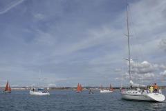 The fleet gathering before the start