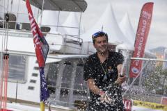 Alexis sharing the champagne after his Generali win