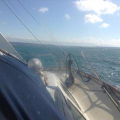 Some real sailing at last - approaching the passe de l'Est 