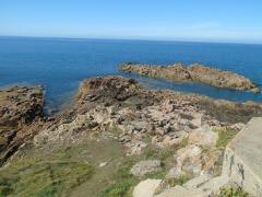 These channels in the rock were cut to create landing-stages