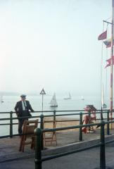 Mr Lock waiting for instructions before the start on a light summer evening.