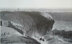 Daniell's view of Portland Bill with the flood running and a ship outside the Shambles heading east