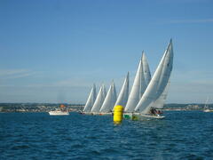 One of the starts of the LIgue nationale regatta
