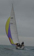 Draig with spinnaker sorted!