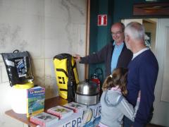 Carla persuades her dad, skipper of 'Raging Bee' to choose the yellow bag at YCC's Transmanche prizegiving