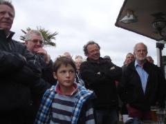 WSC members (and Antoine) enjoy the speeches on the terrasse of YCC