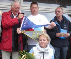 Jez with the YCC team - Jean, Marcel and Anne