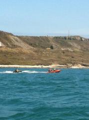 One less to worry about - the ILB tows in a small fishing boat.