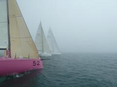 A foggy start line at J mark!