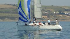 A unique shot of Neil Prince in shorts in UK waters! 