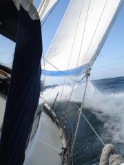 'Aliya' enjoying a sunny SW5 heading up towards Quiberon