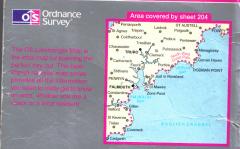 Cornish coast map