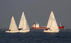 Cruisers and cargo ship