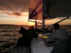 sunset during Fastnet