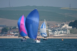 Leading IRC boats during the first 2009 Spring Series rcae